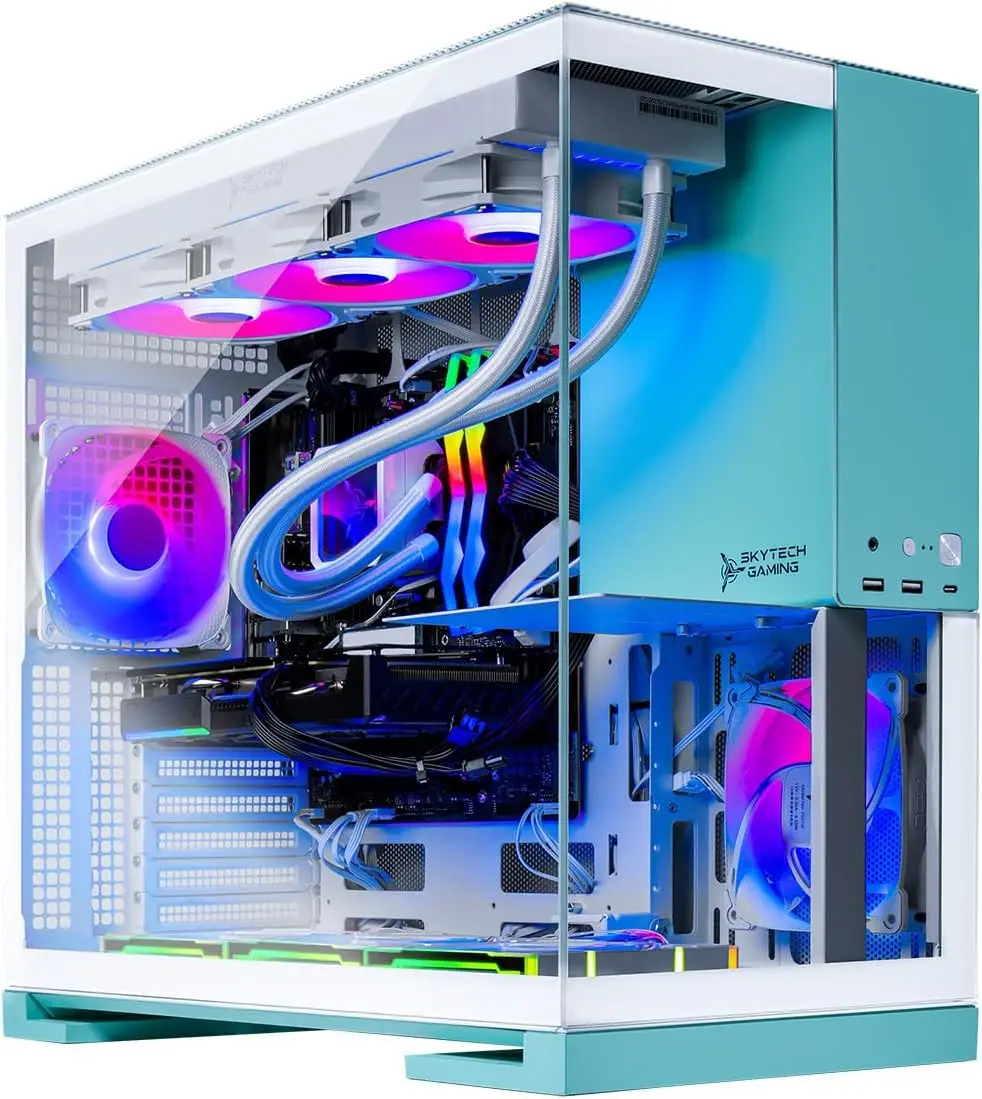 Rtx 5080 16Gb - جهاز كمبيوتر مكتبي Skytech Gaming Aqua،
