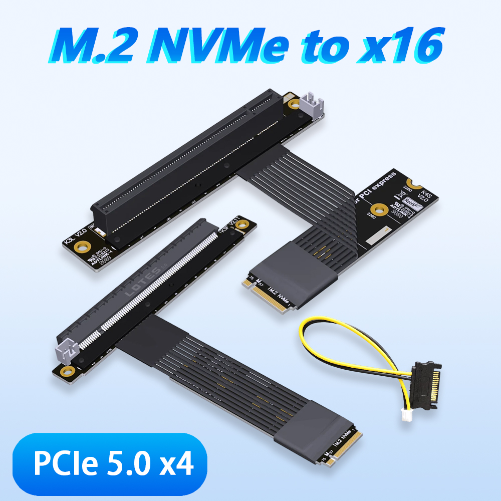 Pcie 5.0 Gpu Riser Cable - كابل رايزر ADT-LINK M.2 NGFF NVMe
