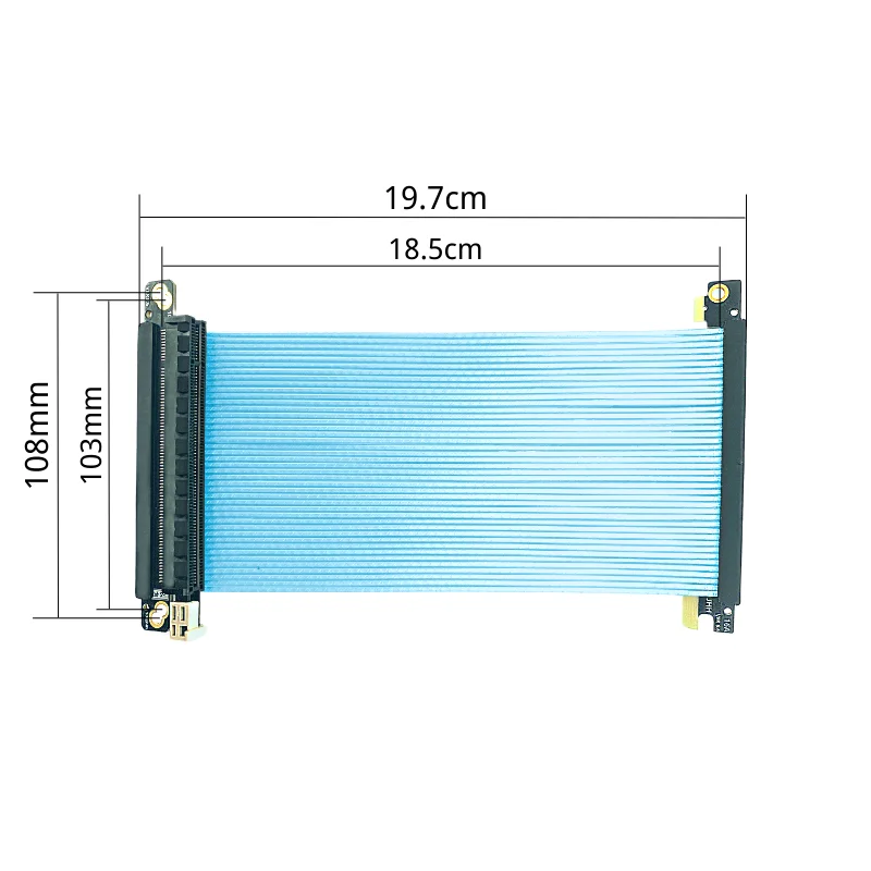 كابل Pci-e 4.0 عكسي مزدوج 185  - مراجعة Itx Gpu Riser Pcie 4.0 16X وسعره
