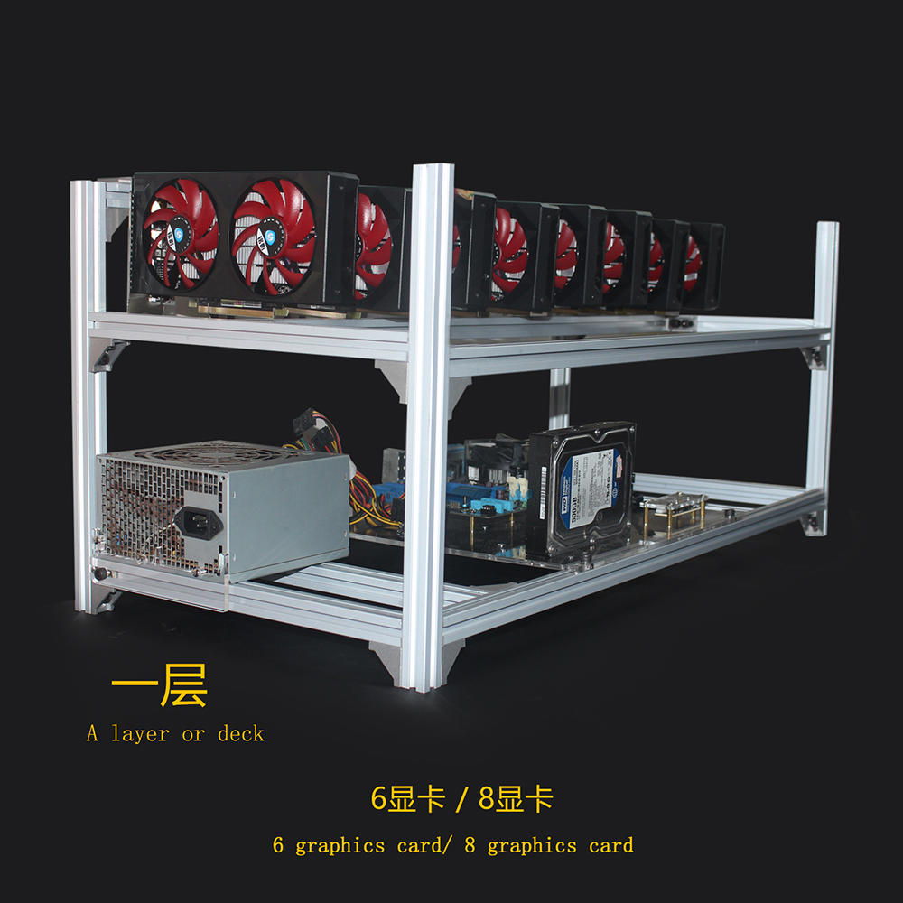 6 8 12 19 وحدة معالجة الرسومات - مراجعة Gpu Mining Rig Frame 8 Gpu وسعره
