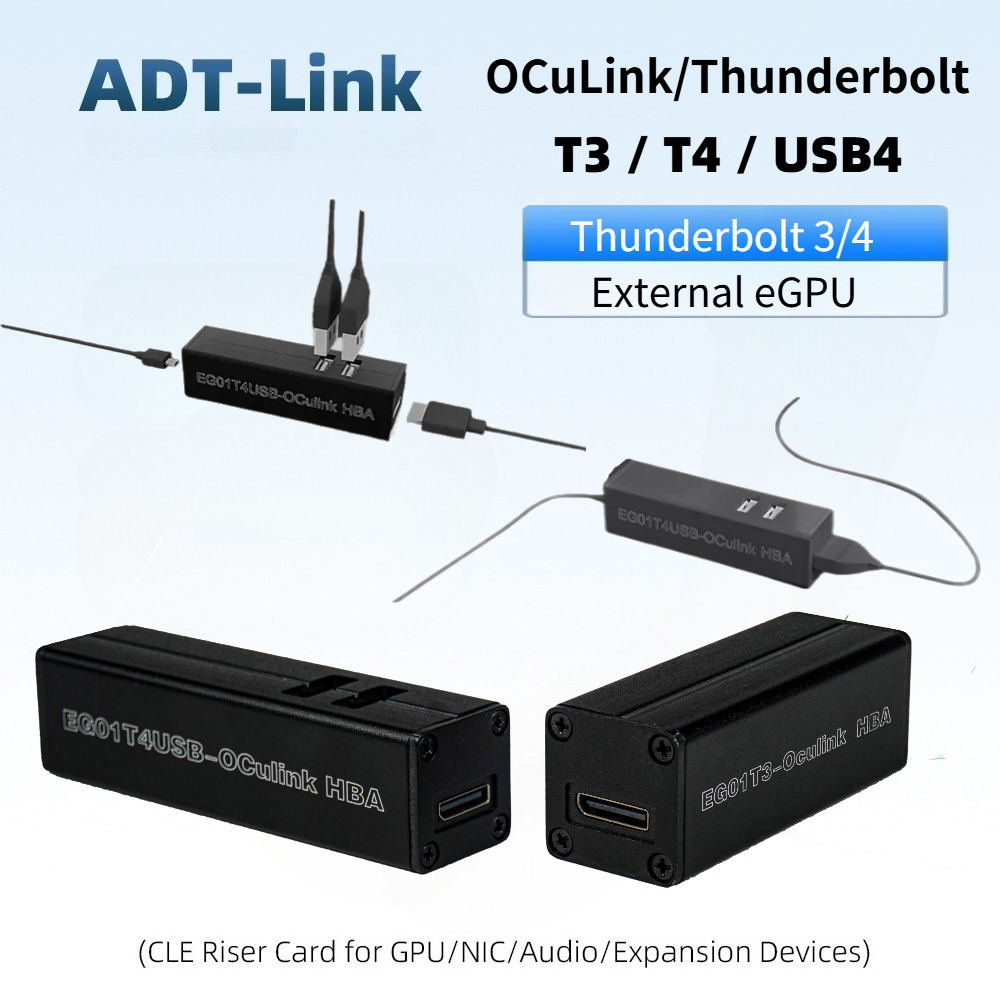 محول T3 / T4 OCuLink Thunderbo - مراجعة Gpu External Dock Egpu Thunderbolt 4 وسعره